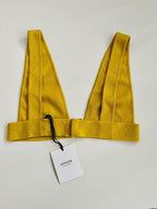 Yellow Cashmere Knit Triangle Bralette
