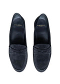 Le Loafer Black Suede Penny Loafers