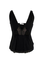 Costume National Black Vest Top