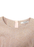 Lanvin Rose Gold Metallic Half Silk Blend Dress