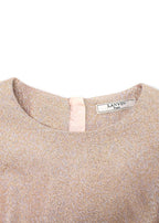 Lanvin Rose Gold Metallic Half Silk Blend Dress