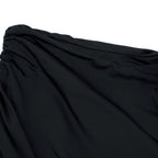 Maygel Coronel Black One-Shoulder Draped Mirmar Dress