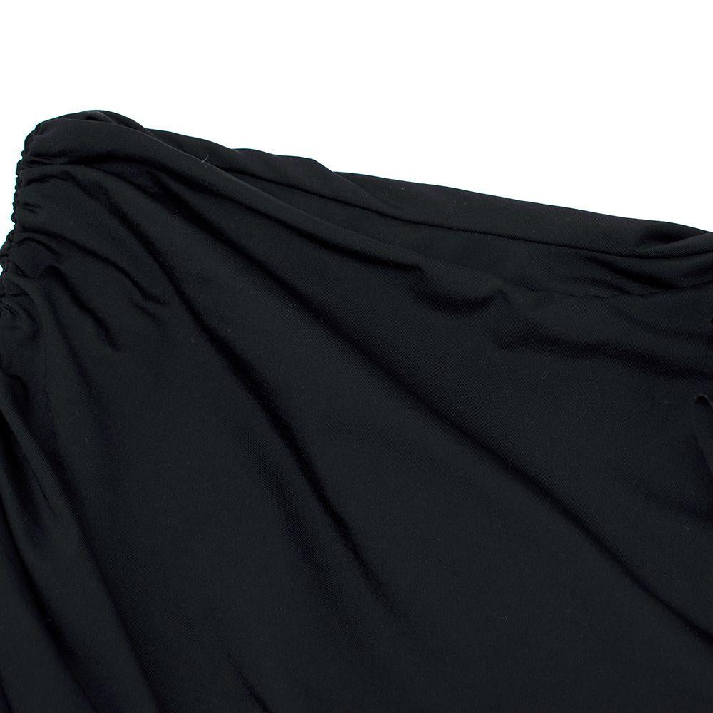 Maygel Coronel Black One-Shoulder Draped Mirmar Dress