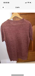 Zegna Deep Pink Linen/Cotton Blend T Shirt