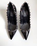 Valentino Rockstud Noir Patent Pumps