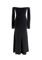 Reformation Black Ribbed Symone Cotton Sweater Dress