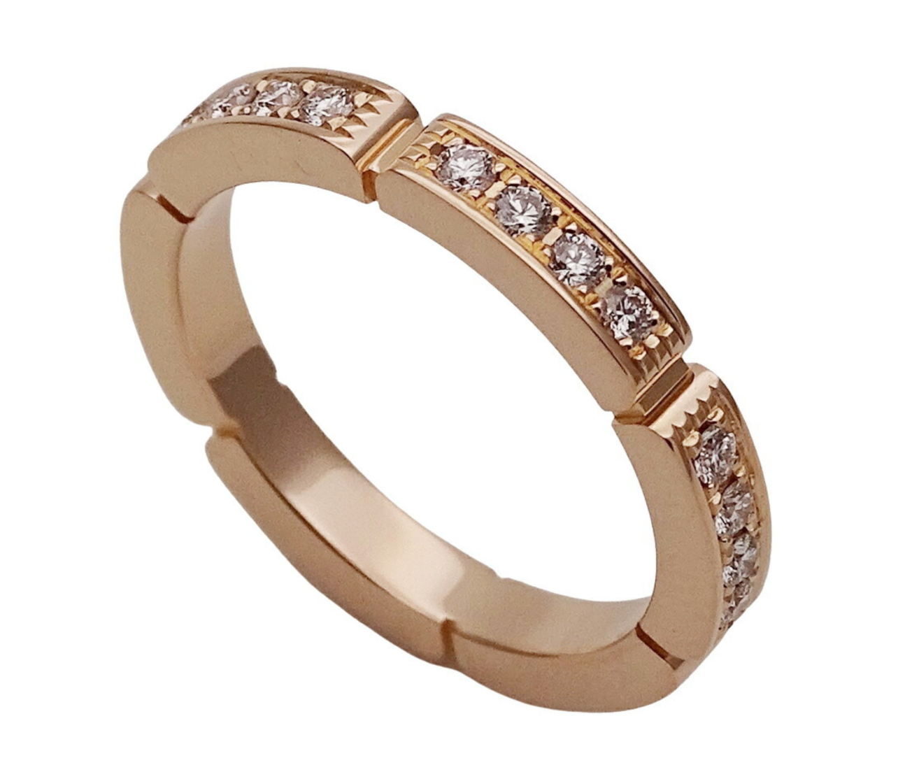 Cartier Rose Gold Maillon Panthère Ring  Size 48