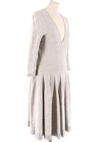 Aexander McQueen Grey Floral Lace Dress