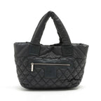 Coco Cocoon Black Nylon Quilted Tote Bag