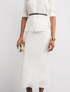 Saloni  Linen Carine-b Midi Skirt