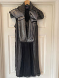 Black & Silver Silk Dress