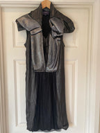 Black & Silver Silk Dress