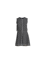 Sleeveless Polka-Dot Popover Dress