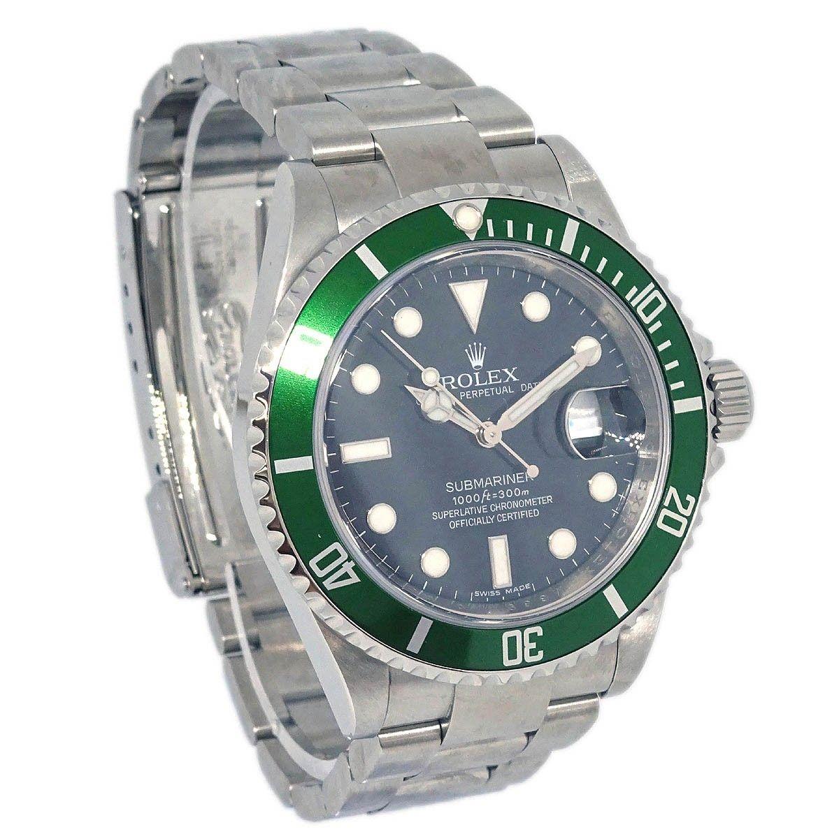 Rolex Oyster Perpetual Submariner Kermit Date Automatic Watch Stainless Steel 40