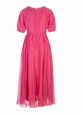 Max Mara Pink Fresia Belted Silk Blend Dress