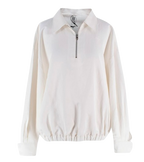 Toteme Off White Linen Blend Tracksuit Top