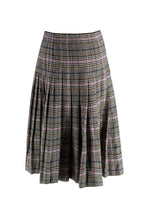 Ermanno Scervino Check Pleated Wool-Blend Skirt