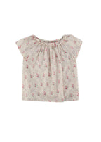 Kids 8Y Ivory Floral Striped Top