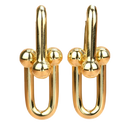Extra Large 18K Gold Link Earrings