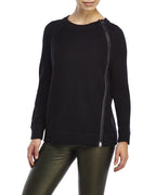 Vince Leather Trim Knit Jumper