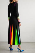 Christopher John Rogers Ribbed Wool Midi Dress