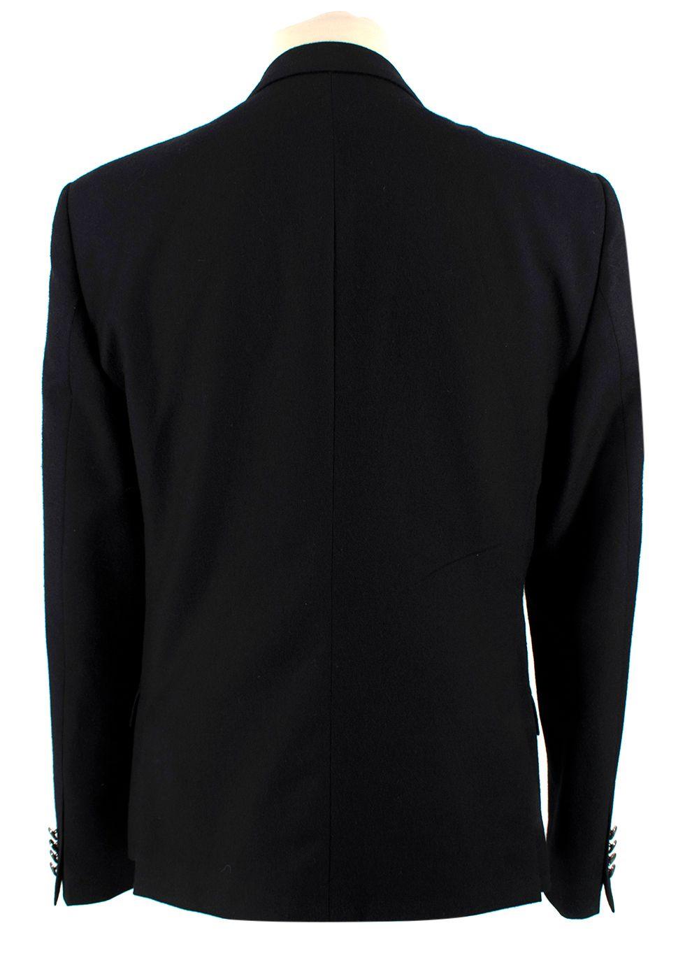 Dolce & Gabbana Black Wool Single Breasted Blazer