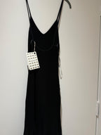 Khaite Black Ribbed Queen Midi Dress