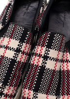 Celine Red and Black Check Slip On Trainers