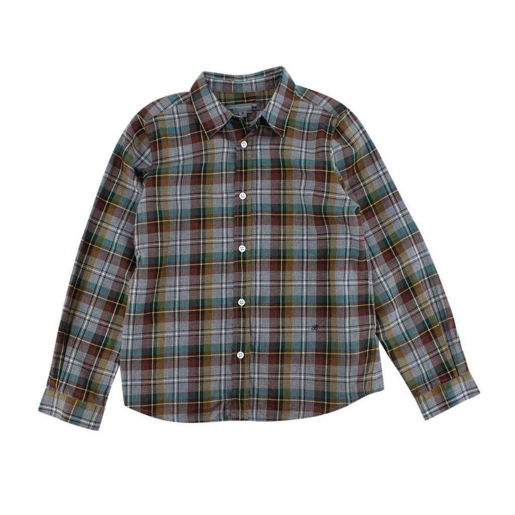 Blue & Green Plaid Flannel Shirt