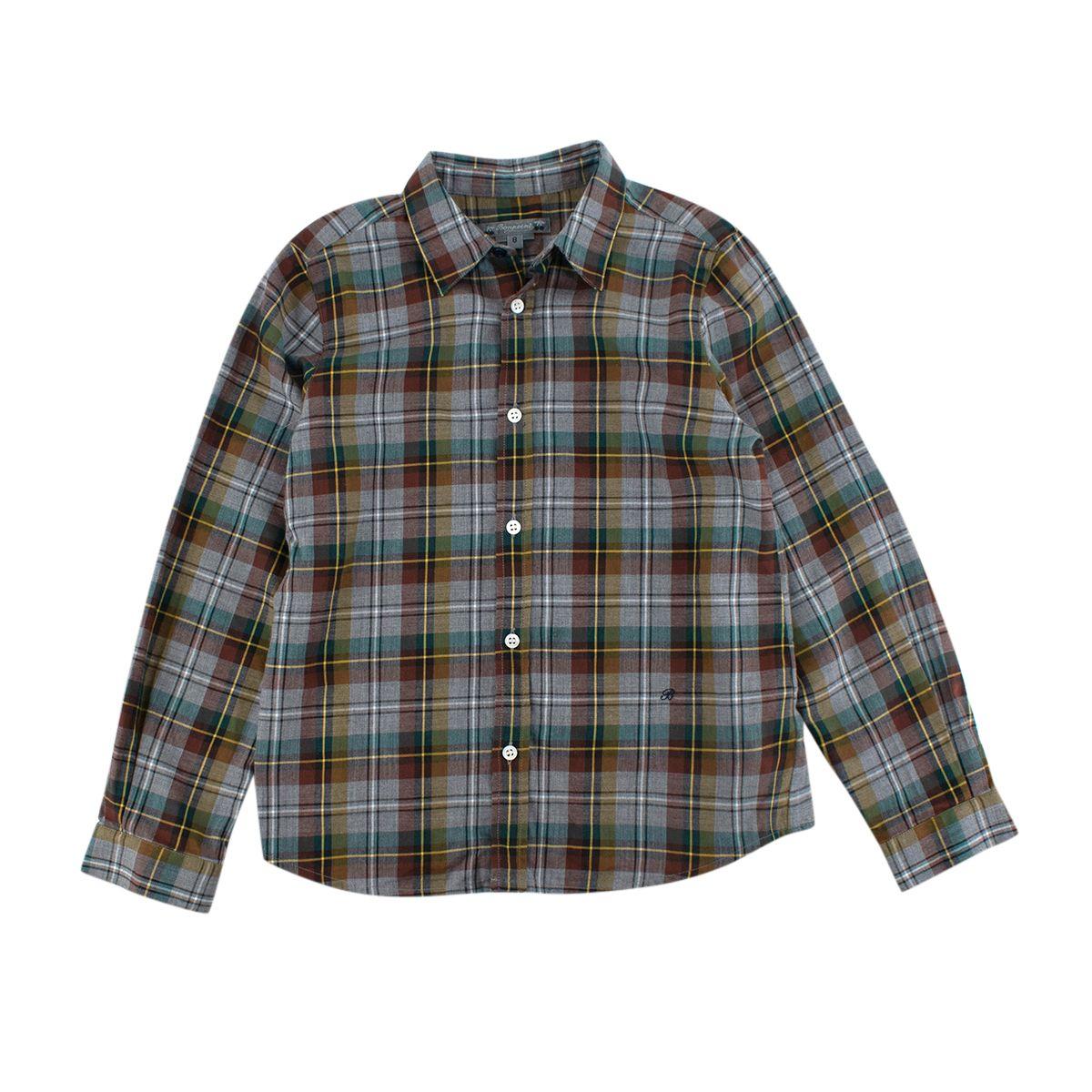 Blue & Green Plaid Flannel Shirt