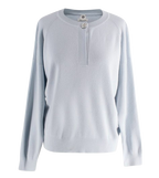 Hermès Pale Blue Silk and Cashmere Blend Knit Sweater