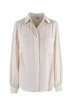Chloe Cream Silk Long Sleeve Blouse