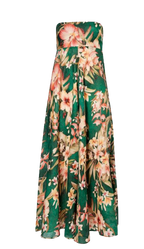 Floral Linen Midi Dress