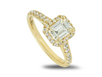 Yellow Gold Emerald Cut Diamond Ring