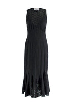 RAEY Black Broidery Anglaise Sleeveless Midi Dress