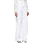 White Straight Leg Le Jeans