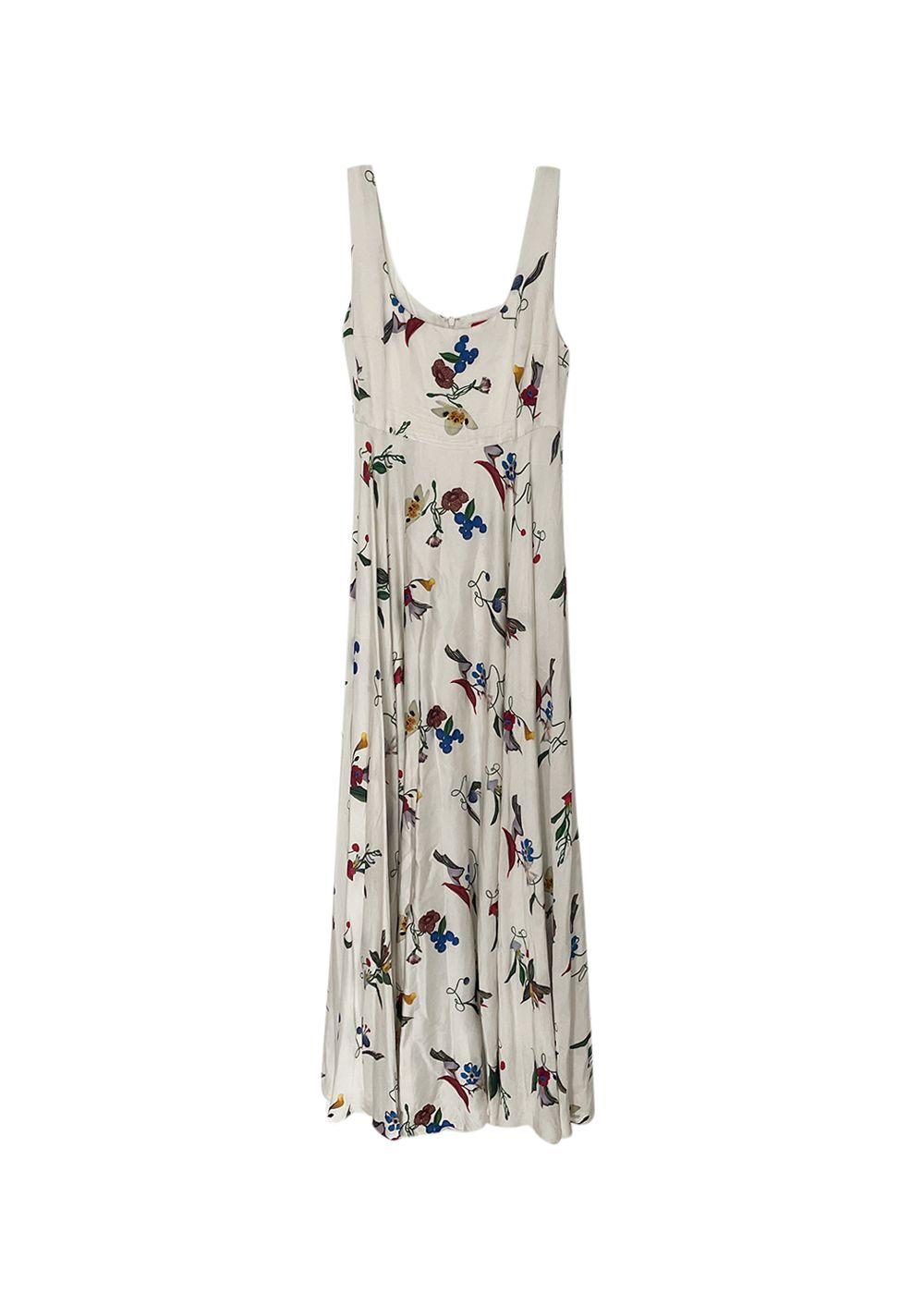 Naie floral satin gown