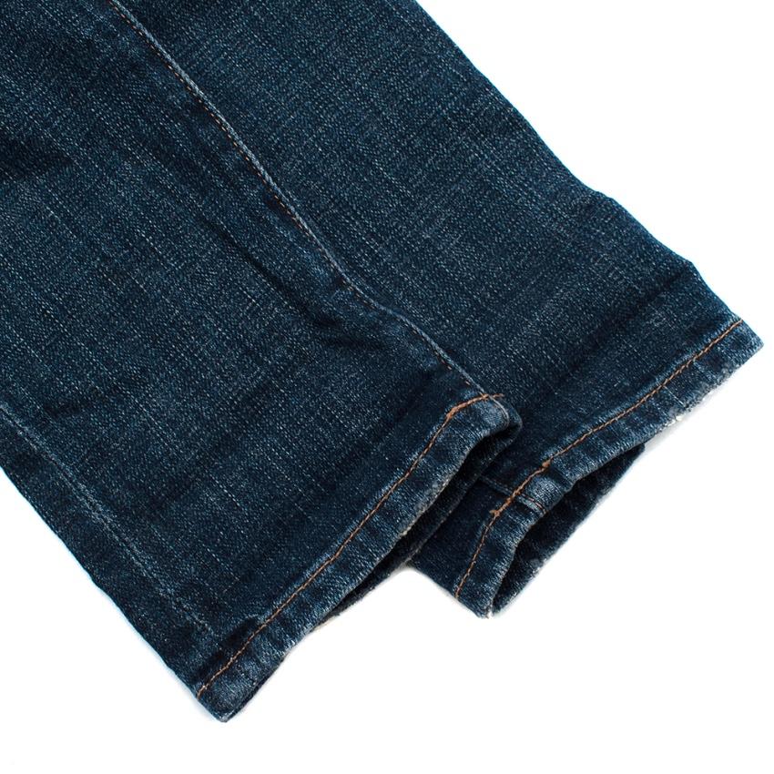 Current Elliott Blue Denim The Skinny Paint Jeans
