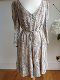 Reiss Feather Printed Dress