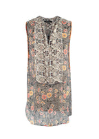 Isabel Marant Silk Floral Print Sleeveless Blouse
