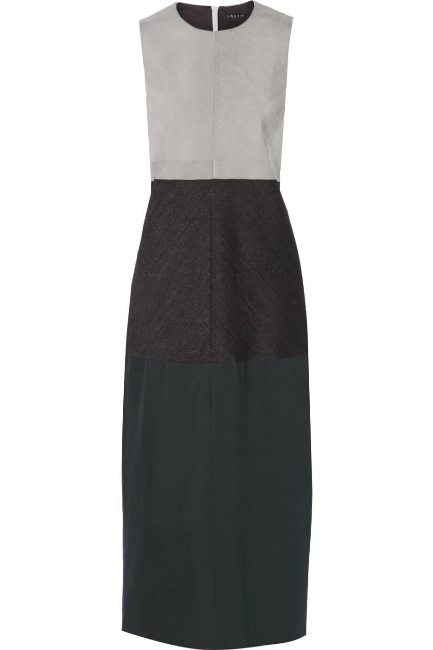 Theory  'Dalax' Colorblock Stretch Wool Midi Dress Size 10/UK14
