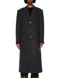 Wardrobe NYC Single Breasted Charcola Grey Coat
