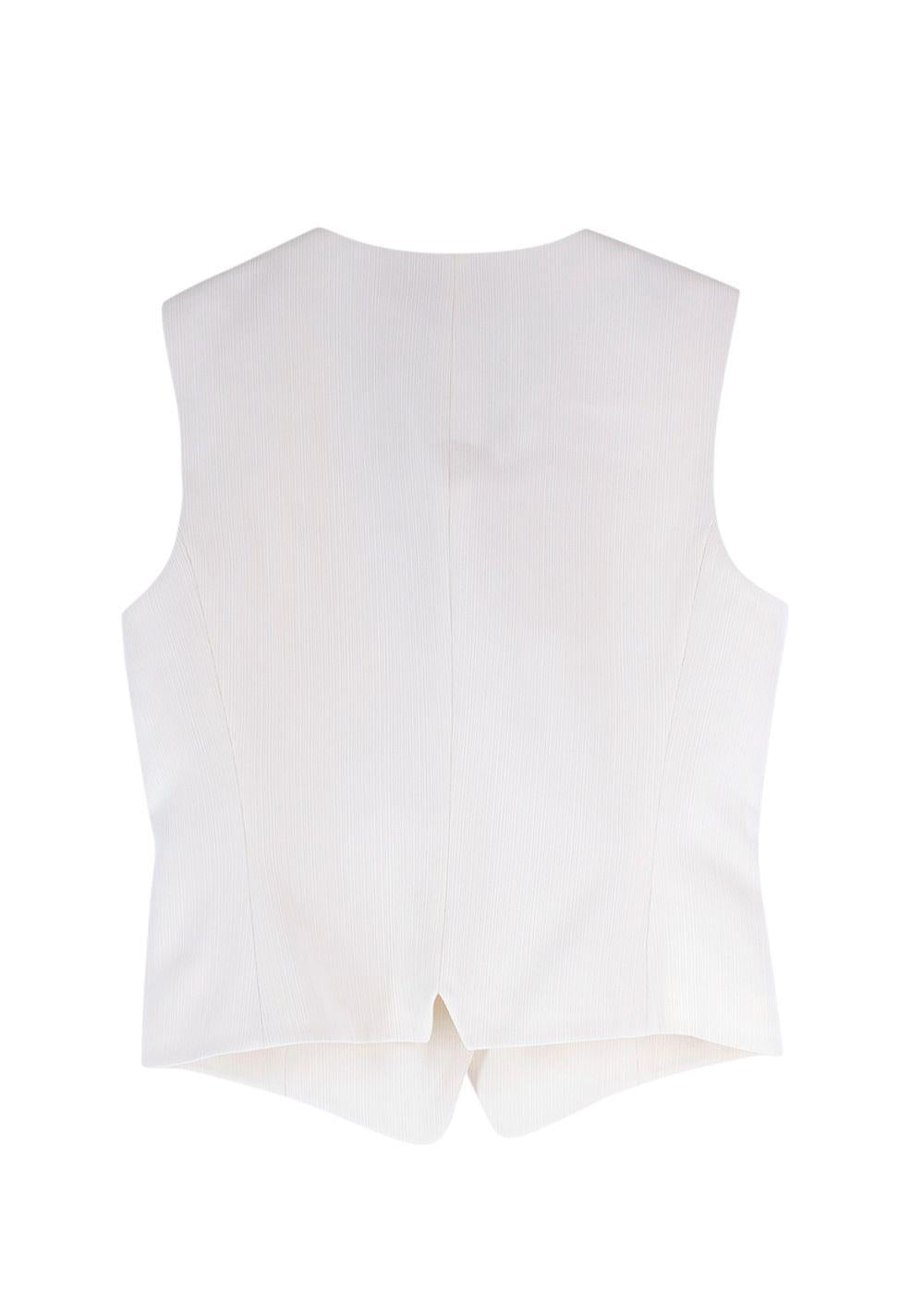 Theory Cream Admiral Stripe Waistcoat