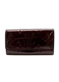 Burgundy Monogram Vernice 4 Key Holder