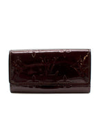 Burgundy Monogram Vernice 4 Key Holder