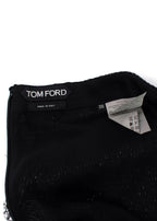 Tom Ford Silver Silk Beaded Mini Skirt