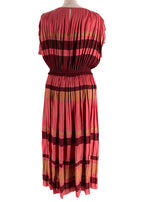 Ulla Johnson Pink Pleated Striped Dress