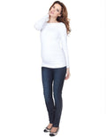 Seraphine maternity white ruched top