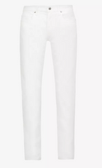 Paige White Slim Straight-Leg Denim Jeans