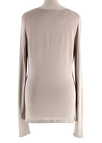 Gucci Beige Glitter Effect Long Sleeve Top